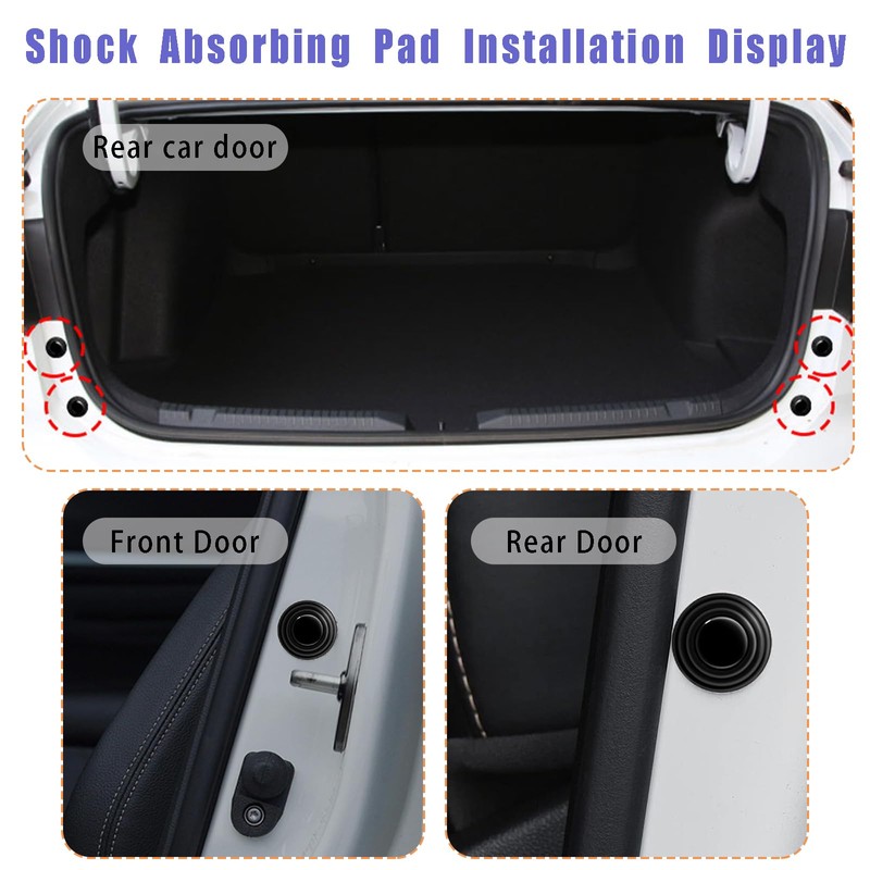 20PCS Car Door Shock Absorber & Soundproof Stickers Bundle -
