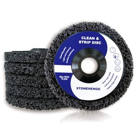 STONEHENGE Disco de tira con amoladora angular para eliminación de pintura, revestimiento y oxidación, ruedas para quitar óxido, 5 x 7/8 pulgadas, color negro, paquete de 5
