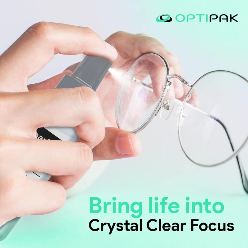 OPTIPAK Sparkle Anti-Reflective Lens Cleaner Spray kit | (1) 1oz