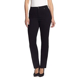 Gloria Vanderbilt womens Amanda Classic High Rise Tapered Jean, Black, 10 Petite Regular