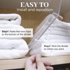 ROUFA Clear Acrylic Shelf Dividers, 8Pcs Closet Dividers Fit for
