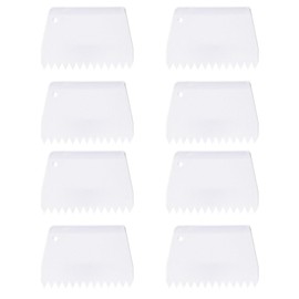 8 Pcs Flexible Glue Spreader Silicone Tool, Adhesive Spreader Plastic Trowel, Glue Spreader for Applying Epoxy Resin, Notched Trowel for Putty,Plastic Notch Trowel, Reusable Glue Spreader