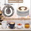 Hushee 12 Pcs Cowhide Coasters Round Natural Leather Cowhide Drink