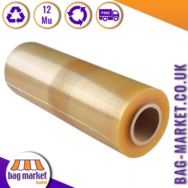 BLinx 18'' PVC Clear Catering Cling Film Meat Baklawa Food Wrap 450mm x 1500m each Roll