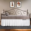 Ruffled Daybed Skirt with Split Corners- White Twin Daybed Skirt