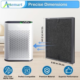 Attemart HAP602 Replacement Filters for ECOSELF HAP602 HAP602WF Air Purifier, 3-in-1 Filtration of Pre-Filter & Carbon Filter Replacement, 2 Pack