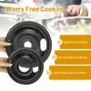 HYGINIC 4 Pack Black Drip Pans, Compatible with Whirpool Kenmore