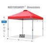 MASTERCANOPY Durable Pop-up Canopy Tent with Roller Bag (10x10, Red)