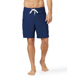 Maui Rippers Men's Lifeguard Stretch Boardshorts Uniform Shorts 19" Outseam (33, Navy)