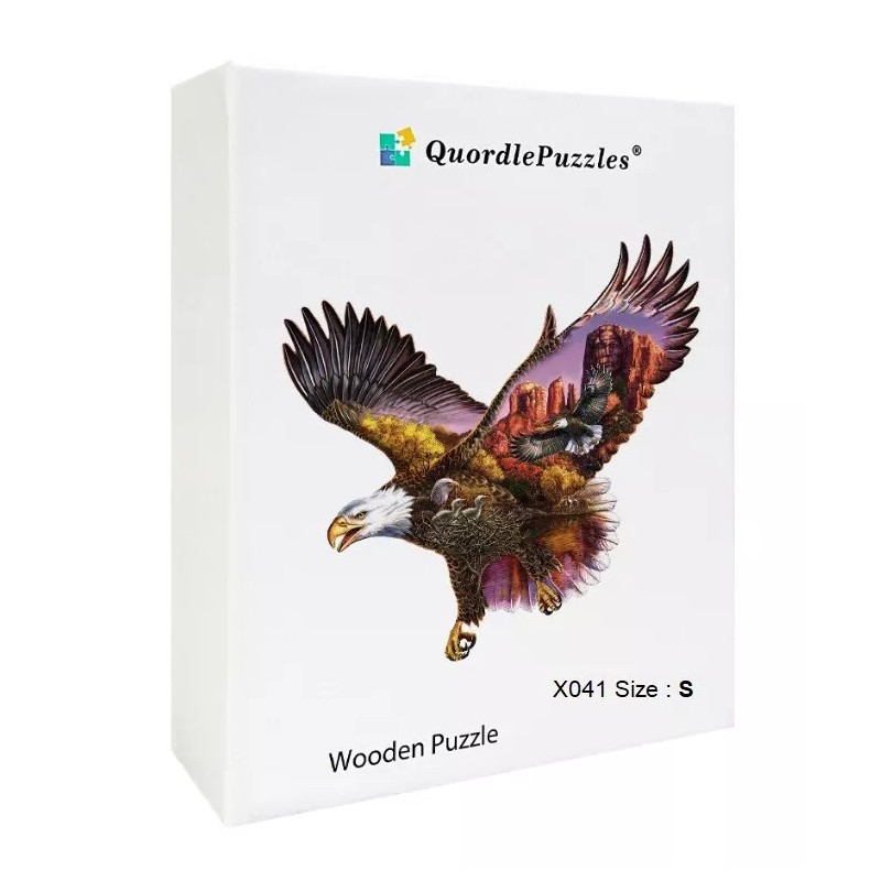 Quordle Puzzles Striking American Eagl Wooden Jigsaw Fabulous Gift Puzzle