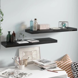 2 PCS High Gloss Black Floating Wall Shelves 31.5x9.3x1.5 Inches MDF Display Shelves Model D0100HHDIATcolor: Black1