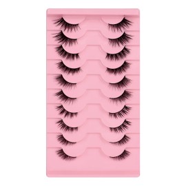 10 Pares De Pestañas Postizas 3d Vivid De Media Longitud