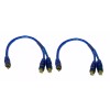 2x 12" RCA Audio Jack Cable Y Splitter Adapter 1