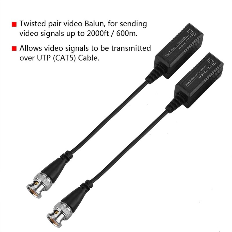 Zer one 1 Pair HD CVI/AHD/TVI Passive Transceiver Adapter Transmitter