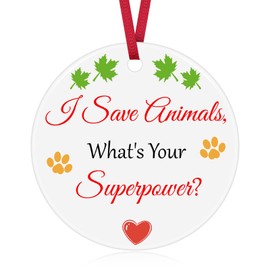 Vet Tech Gifts Veterinary Gifts Ceramic Ornament Veterinarian Appreciation Gifts Vet Tech Week Gifts Animal Rescue Gift Christmas Ornament Veterinarian Graduation Gift Retirement Gift for Veterinarian
