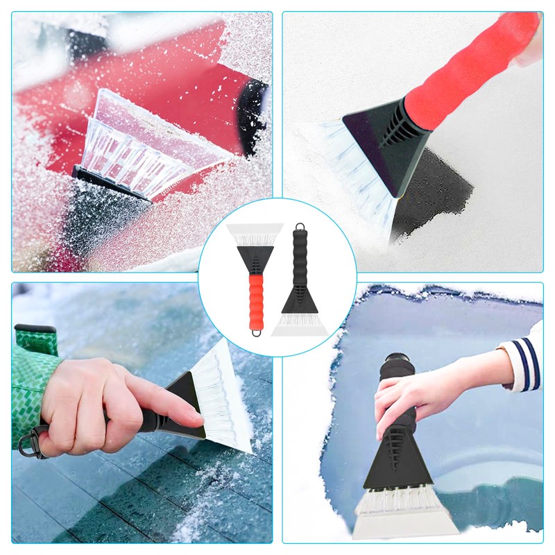 GLORHA 2PCS Heavy Duty Ice Scraper for Fridge Freezers Car