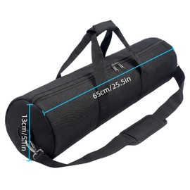 TEREBENTO Padded Tripod Carrying Case, Heavy Duty Tripod Bag with Shoulder Strap & Handle, Universal for Mic, Drum Hardware, Speaker, Ring Light, Projector & Light Stand (25.5x5.1x5.1 in)