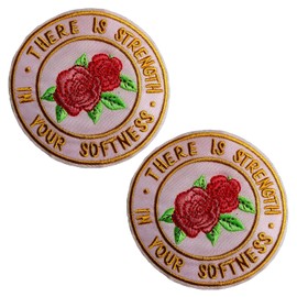 BPA Pack of 2 sew-on patches, iron-on patches, iron-on patches, there is strength in your softness