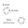 SOFIA MILANI - Women's Earrings 925 Silver - Twisted Circle