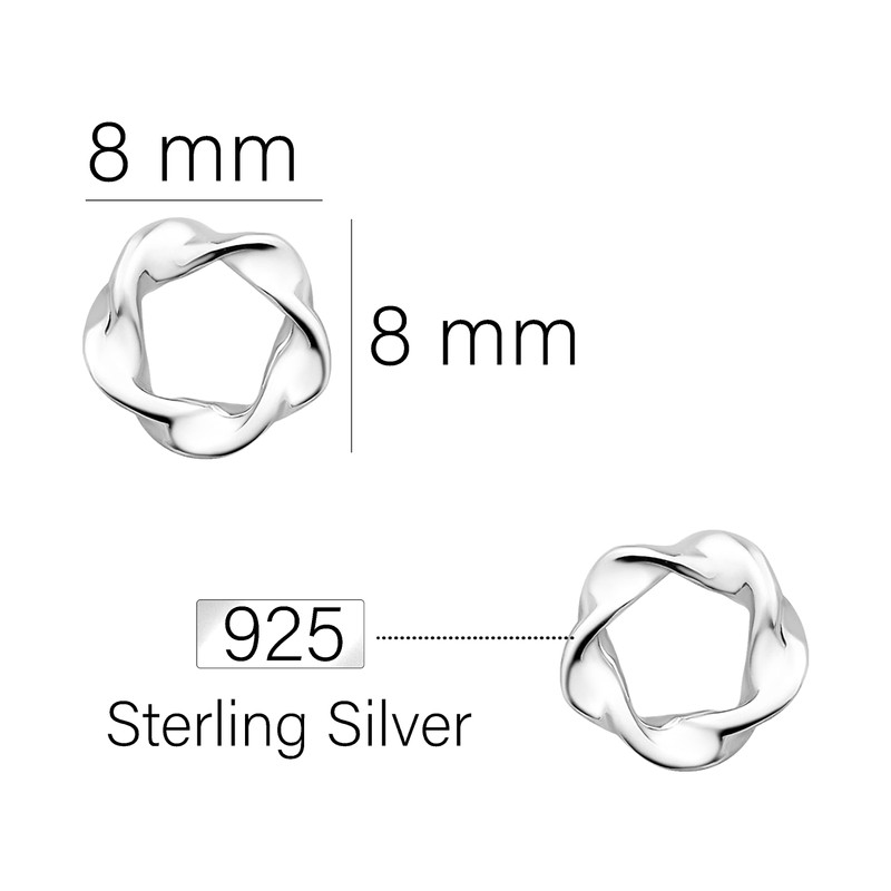 SOFIA MILANI - Women's Earrings 925 Silver - Twisted Circle