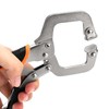 JEUIHAU 4 Pieces 6 Inch Metal Handle Locking C Clamp