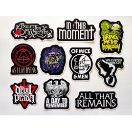 Metalcore/Deathcore Sticker Pack (10 Stickers) Set 1 Bullet as Bring i in Men a Lay Day me to All Remember Dying for Hollywood Horizon That and Undead My of Moment mice Valentine Remains