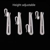 DUXUANT Curtain Hooks, 3 Inch Plastic Ratchet System, Adjustable Pinch