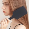 (Black) Large Paddle Cushion Hair Brush for Blow Drying &