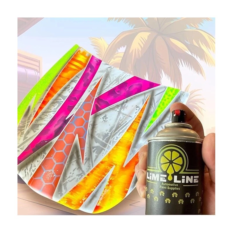 LiME LiNE Automotive Neon Yellow Basecoat Spray Paint - 14