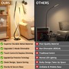 NUÜR Modern Spiral LED Floor Lamp, 59" Ultra-Bright Black Standing