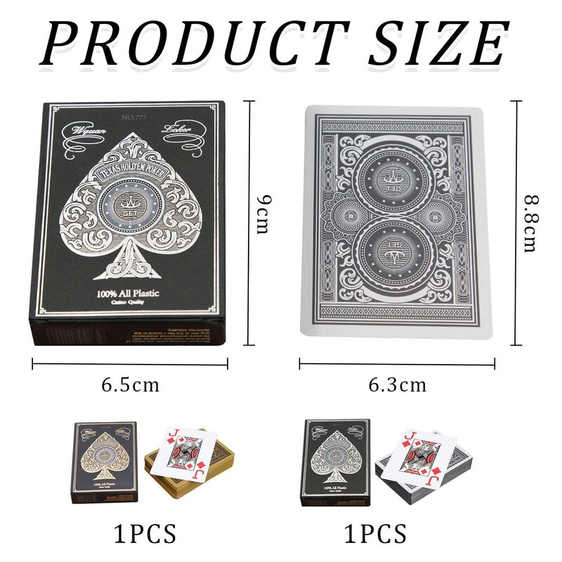 2 Decks Of Plastic Playing Cards, Waterproof Playing Cards, Durable