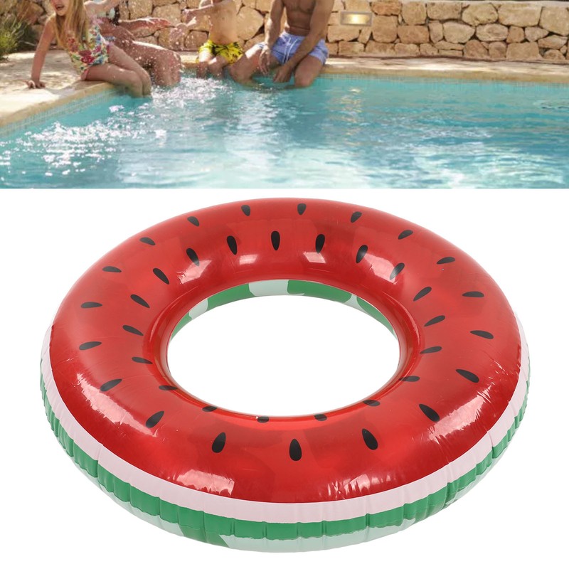 Watermelon Pool Float 16.5in Inner Diameter Inflatable Watermelon Design Eco