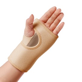 Wrist Brace Wrist Splint Elastic Adjustable Wrist Support for Sports Sprains, Arthritis, Tendonitis, Carpal Tunnel Syndrome, One Size, 1 Piece (Beige, Left Hand)