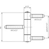 Vasalat Türband,3-TLG, Ø20,86mm,verzinkt Door Hinge 3-Piece Diameter 20.86 mm Galvanised,
