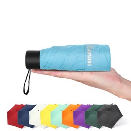 GAOYAING Travel Umbrella Mini Umbrellas for Rain Sun&Rain Lightweight Small UV Sun Umbrella Compact Suit for Pocket with Case