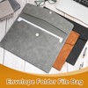 sourcing map PU Leather File Folders, A4 Envelope Folder File