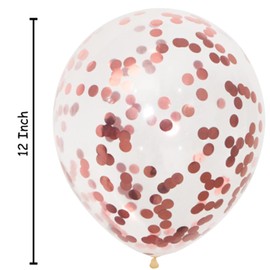 12 Inches Confetti Glitter Latex Balloons Birthday Party Decor Weddings Valentines Day Rose Gold Confetti Pack of 10
