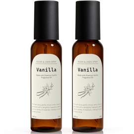 Vanilla Fragrance Room Spray, Long-Lasting Room Freshener for Home, Bathroom and Kitchen, Air Freshener Spray, Odor Eliminator, 2 x 4.06 fl oz