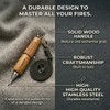 Pocket Bellows with Wooden Handle – Telescopic Fire Blower Tube,