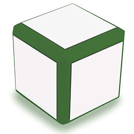 TimeTEX Blank cube with white surfaces, 8 cm, can be written on and wiped clean