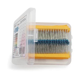 LUYING Resistor Set, Metal Film Resistors, High Precision, Electronic Crafts, Electronic Experiments, Basic Components, Kit, 30 Types, 20 Pieces Each, 600 Pieces Total, Storage Case Included, For DIY