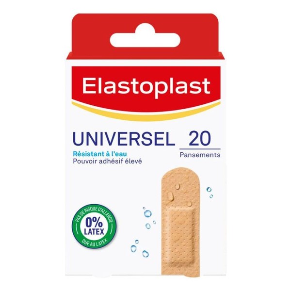 Elastoplast Universel Pansement Résistant à l'Eau, box of 20
