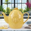 Certified International French Bees Embossed Honeycomb 40 oz. Teapot, 9.25"