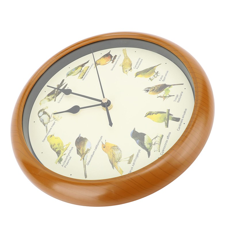 10 Inch Wall Clock Multipurpose Cuckoo Round Silent Punctual Bird