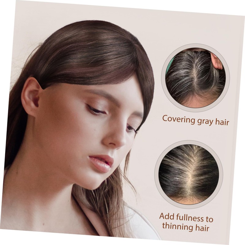BIUDECO Hair Topper for Women Dark Brown Real Human Hair
