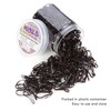 Hoyols Small Hair Elastics Brown, Premium Plastic Girls Hair Ties