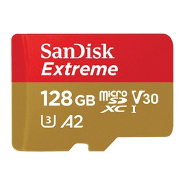 SanDisk Extreme PLUS 128 GB microSDXC Memory Card + SD Adapter with A2 App Performance up to 170 MB/s, Class 10, U3, V30