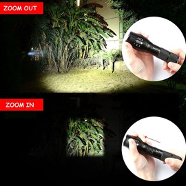 2 Pack Tactical Flashlight, Souyos Ultra Bright-2000 lumen LED flashlights As Seen On TV with Magnetic Base and 5 Light Modes XML T6 & Adjustable Focus for Hurricane,Camping,Emergency