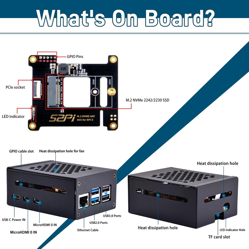 GeeekPi Raspberry Pi 5 Case with PD 27W Power Supply