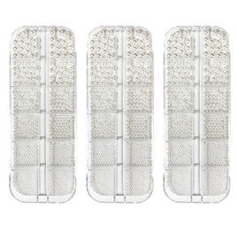 Juland Pearl Nail Art Deco 3 Pack Mixed Size White Pearl Nail Art Decorations, Mini Round Rhinestone Beads for DIY Manicure12-Grid Storage Box (0.08-0.6cm)